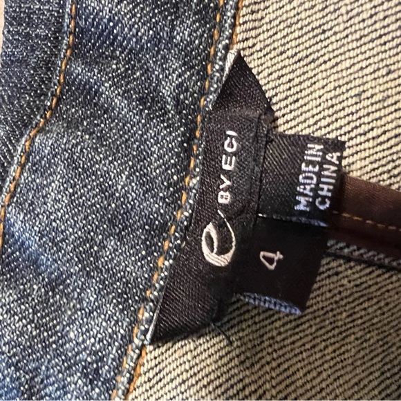 Embroidered denim jacket E by EC like new size 4 - Picture 10 of 11